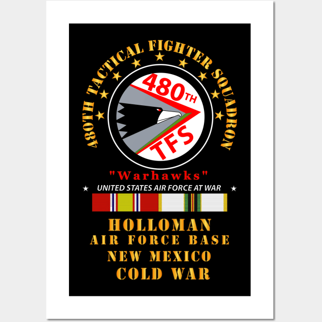 USAF - 480th Tactical Fighter Squadron - Warhawks -  Holloman Air Force Base, New Mexico - COLD X 300 Wall Art by twix123844